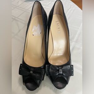 Ralph Lauren bow heels